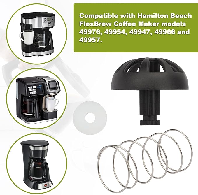 Coffee Machine Brewing Basket Bottom Spring Loaded Stopper Kits Replacement for Hamilton Beach Flexbrew 2-Way Coffee Maker Brew Basket Parts 990117900 990237500 (2)