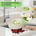 2 Pcs Fruit Cleaner Bowl with Strainer and Lid, Collapsible Handle Washing Bowl, Multifunctional strainer bowl for Kitchen Draining and Storage, Wash Berry, Vegetables for Kitchen, Fridge, Picnic