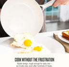 Alva Mobi 8‑Piece Ceramic Nonstick Cookware Set – Made without PFAS/PFOA/PTFE, Induction & Oven Safe, Easy‑Clean Pots & Pans with Lids, Recycled Aluminum + Stainless Handles