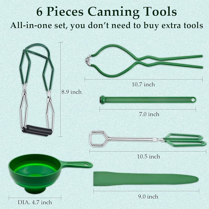 Canning Pot, Stainless Steel 21.5QT Water Bath Canner with Rack and Lid, Canning Supplies with Complete Canning Tool Set for Beginners and Enthusiasts