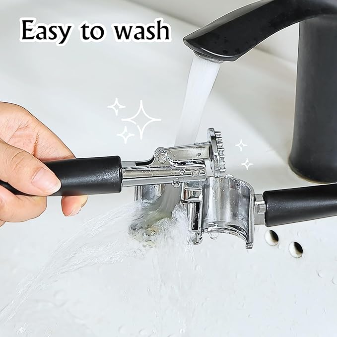 Garlic Press Mincer, Crusher Set with Removable Chamber - Ergonomic Handle, Dishwasher Safe, Easy to Clean for Kitchen, Cooking, Restaurants