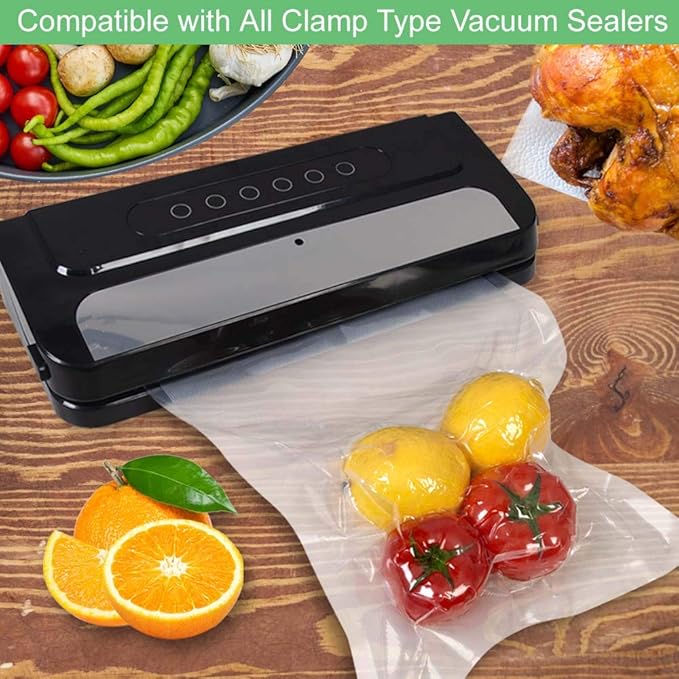 200 Pint Size 6x10Inch 4mil Food Vacuum Sealer Bags with Commercial Grade,BPA Free,Heavy Duty,Great for Food Vac Storage or Sous Vide Cooking
