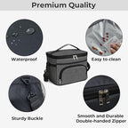 24 Cans/15L Insulated Lunch Bag for Women Men Adults Fit and Fresh Lunchbox Containers Soft Lunch Tote Cooler Bag for Work Home Outdoor Travel Hiking Picnic Beach with Straps (Gray)