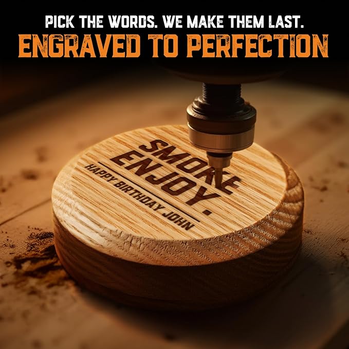 Custom Whiskey Cocktail Smoker Kit with Torch & Wood Chips - Premium Set, USA Oak Smoker - Old Fashioned Cocktail Kit for Whiskey Lovers - Bourbon Gifts for Men - Gift from Wife, Daughter, Son