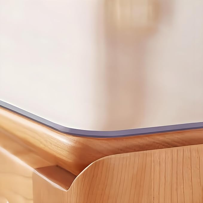 24"X48"Crystal PVC Table Cover Protector, Waterproof PVC Tablecloth, 2MM Thickened Protector for Table, Desk, Coffee Table, Workbench,Dresser, TV Stand, Counter