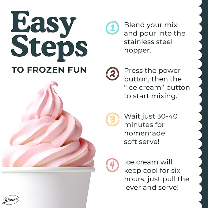 Soft Serve Ice Cream Machine 1.25Qt | No Pre-Freezing Automatic Ice Cream Maker | Built-In Compressor | LED Digital Display | Perfect for Soft Serve, Frozen Yogurt, Dairy Free Options and More