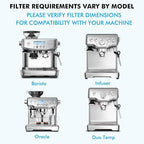 6 Pack Breville Compatible Charcoal Filters with 52 Cleaning Tablets, 1 Year Breville Compatible Maintenance Kit, Espresso Machine Clean Kit for Breville Barista Pro, Breville Infuser and more