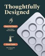 Caraway Non-Stick Ceramic 12-Cup Muffin Pan - Naturally Slick Ceramic Coating - Non-Toxic, PTFE & PFOA Free - Perfect for Cupcakes, Muffins, and More - Marigold