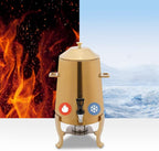 Coffee Urn with Fuel Holder 3.5 Gal/13L Electric&Alcohol Heating, Stainless Steel Beverage Dispenser with Stand, Tea Water Coffee Chafer Urn for Parties Buffet Catering Commercial Home (Gold)