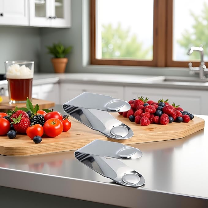 Stainless Steel Strawberry Huller Fruit Stem Remover Home Kitchen Tools for Cherry Tomato, Silver, 2.8 * 1, 2PCS