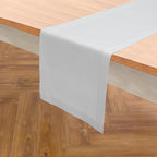 Solino Home Linen Table Runner 48 Inches - 100% Pure Linen Silver Cloud Table Runner 14 x 48 Inch Ideal for Dresser and Coffee Tables - Summer, Fall, Autumn - Fete