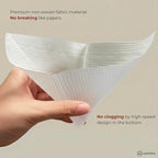 Pour-over Coffee Set for Home/Outdoor Adventures, Includes 80 Disposable Fabric Filters & 1 Dripper, Brew for 1-2 Cups, Enhanced Extraction Filters for Brewing Smooth & Flavorful Coffees