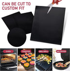 Oven Liners for Bottom of Electric Gas Oven - 2 Pack Large Heavy Duty Oven Mat, Heat Resistant Oven Liners for Bottom of Electric Oven, 15.74"x 23.6". (2PACK)