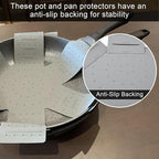 Pot and Pan Protectors for Stacking, Pot Pan Separators Cookware Protector 3 Pack, Dividers Anti-Slip Foldable for Multiple Sizes Pots and Pans Avoid to Scratching or Marring