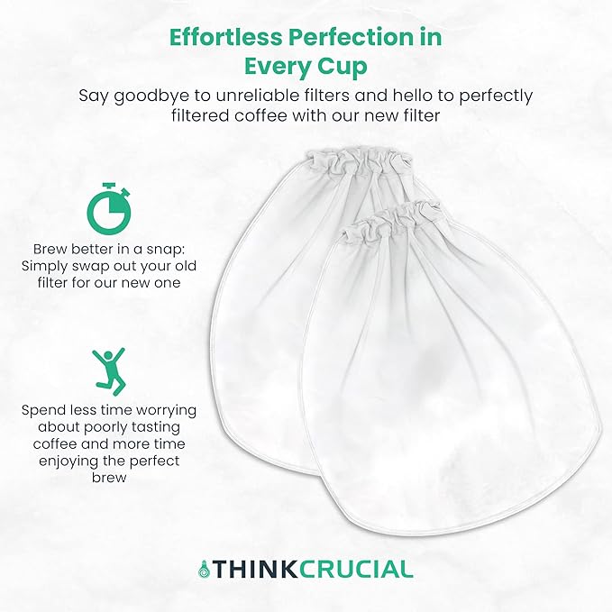 1 Replacement Strainer Bag Compatible With Toddy« Cold Brew System 5 Gallon Commercial Brewers, Washable & Reusable (1 Pack) - by Think Crucial