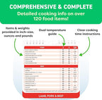 Air Fryer Cheat Sheet Magnets Cooking Guide Booklet - Air Fryer Cookbooks - Air Fryer Liners - Air Fryers Kitchen Gifts Gadgets 2025 - Air Fryer Accessories - Air Fryer Cooking Guide