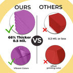 Exquisite 66% Thicker Premium Plastic Table Cloth Rectangle Table Cover 0.5 Mil 6 Pack Magenta Table Cloth 54 Inch x 108 Inch Disposable Tablecloth Won't Tear Easily Like Cheap Thin Brands