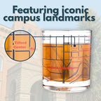 Greenline Goods – University of Gonzaga Bulldogs College Whiskey Glasses (Set of 2), 10 oz – Full-Color Logo + Campus Map