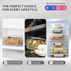 30 Pieces Glass Food Storage Containers with Snap Locking Lids,Glass Meal Prep Containers Set - Airtight Lunch Containers, Microwave, Oven, Freezer and Dishwasher White