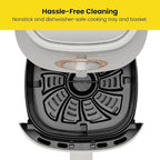 Chefman TurboFry 2-Quart Air Fryer, Dishwasher Safe Basket & Tray, Use Little to No Oil For Healthy Food, 60 Minute Timer, Fry Healthier Meals Fast, Heat And Power Indicator Light, Temp Control, White