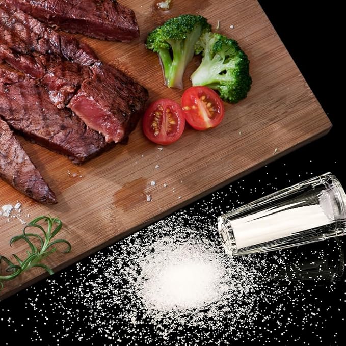 Salt and Pepper Shaker Set Spice Dispenser Refillable Design Cut Crystal Seasoning Shaker Kitchen Decor for Cooking Table,RV,Dinner Party,Camping BBQ (T-03)
