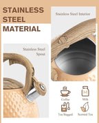 Tea Kettle,2.5 Quart Stovetop Tea Kettles Loud Whistle,Food Grade Stainless Steel Water kettles for Stove Top with Anti-hot Ergonomic Handle,Suitable for All Heat Sources