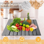 Large Stone Dish Drying Mats for Kitchen Counter, 24"(L)×16"(W), Fast Dry Super Absorbent Collapsible Dish Drying Pad (Light Grey, 24"(L)×16"(W))
