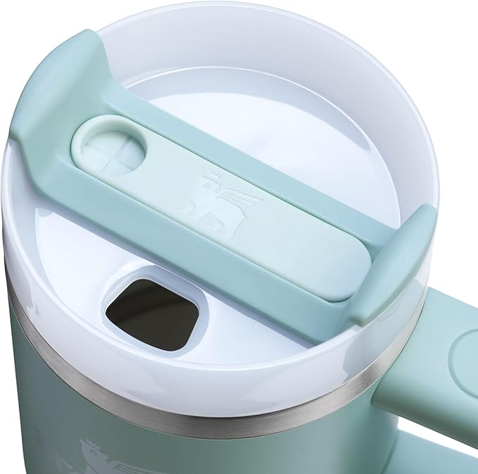 STANLEY Quencher H2.0 Tumbler with Handle and Straw 14 oz | Flowstate 3-Position Lid | Cup Holder Compatible for Travel | Insulated Stainless Steel Cup | BPA-Free | Seafoam