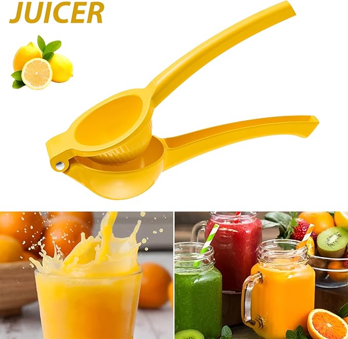 4 Pcs Lemon Squeezer Hand Press Aluminum Alloy Lime Squeezer Manual Citrus Juicer Multipurpose Lime Juicer for Kitchen Bar Restaurant