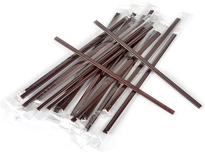 Coffee Stirrers Sticks 400 Individually Wrapped 6.7in，Disposable coffee straw stirring rod，Coffee Straw，Disposable Plastic Drink Stirrer Sticks Health and Safety Three-hole coffee straw