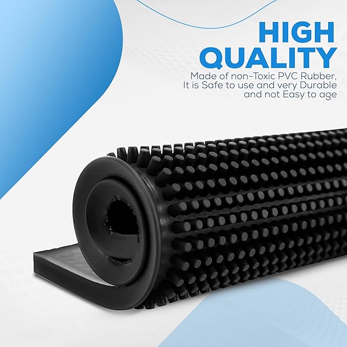 Rubber Bar Mat Set of 2 – 18"x12", Black – Durable, Non-Slip, Non-Toxic Spill & Drying Mats for Bars, Restaurants, Coffee Shops, Countertops & Tabletops