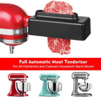 Meat Tenderizer Attachment for Kitchenaid, Updated Stainless Steel Gear Meat Tenderizer Machine, Compatible with All KitchenAid and Cuisinart Home Stand Mixers, for Tenderizing Beef/Pork/Lamb/Venison