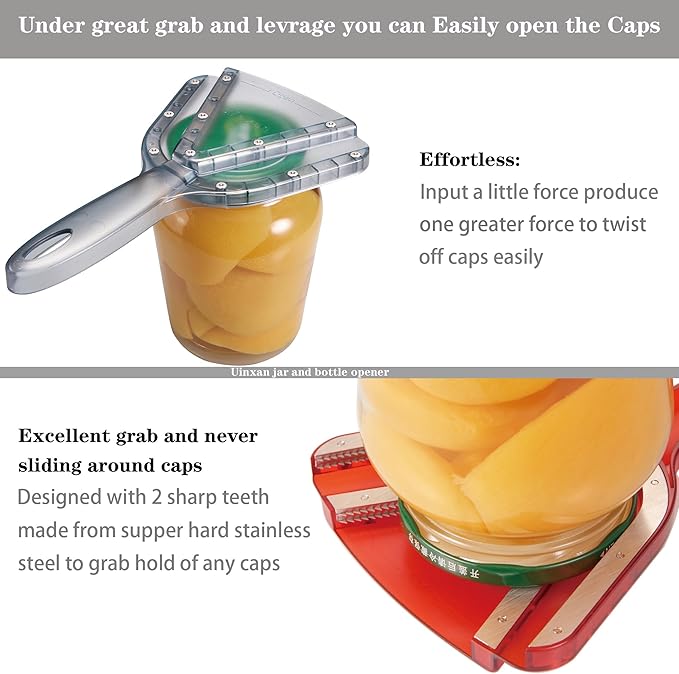 Jar Opener for Weak Hand & Seniors with Arthritis,Easy Twist Off Bottle Caps,Patent | Unique Kitchen Gadgets, Christmas Gifts for Elderly/Women/Men (Blue)