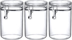 Amazing Abby Cathy - 56-Ounce Plastic Canister (Set of 3), Plastic Airtight Food Container, Stackable for Pantry Storage, BPA-Free and Shatter-Proof, Perfect for Home and Commercial Use