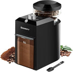 Electric Burr Coffee Grinder,Adjustable coffee grinder with 28 Precise Grind Setting for French Press, Drip Coffee and Espresso,12 Cups, (Black+ Light Gray)