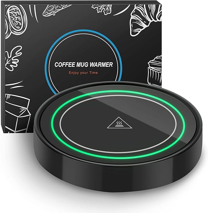 Coffee Mug Warmer with Automatic Gravity Switch,Electric Beverage Warmers for Office Home Desk Use, Smart Cup Warmer Thermostat Coaster Apply to Hot Coffee,Tea Espresso Milk Candle Wax On/Off