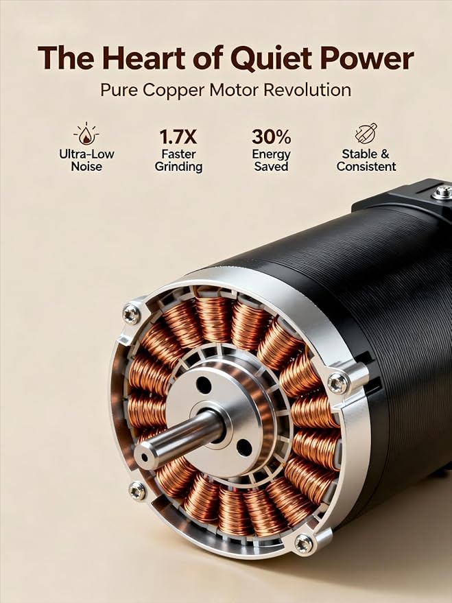 Lamido 2026 New Upgrade Portable Electric Coffee Grinder with Ceramic Burr - 38 Adjustable Grind Settings - 1.8X Faster Grinding - 2000 mAh Rechargeable for Espresso, Travel - Black