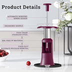 Cherry Pitter Remover Tool, Premium Quick Release Cherry Pitter, Press & Push Type, Large 33mm Cherry Seed Remover, Durable, Food Grade Stainless Steel & PP Plastic, More Labor Saving (Beet)