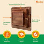 Riveira Acacia Wood Cutting Board – Versatile and Durable: Set Of 3 Pcs Rectangular Wooden Cutting Board – Natural Wooden Cutting Boards For Kitchen – Complete Acacia Wooden Chopping Board