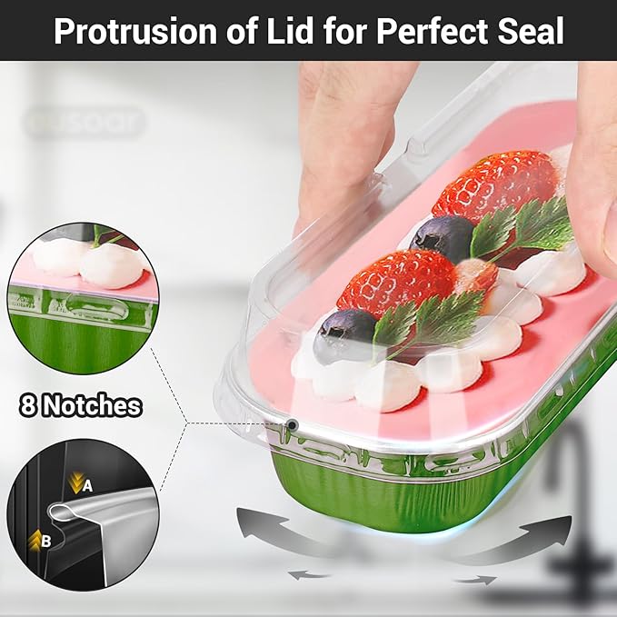 EUSOAR Disposable Loaf Pans, 25pcs 6.8oz Aluminum Foil Ramekins Baking Cups Pan Small Bread Tins, Dessert Wrappers Cheesecake Creme Brulee Ramekins Mini Loaf Cake Liners Dessert Bakeware Containers