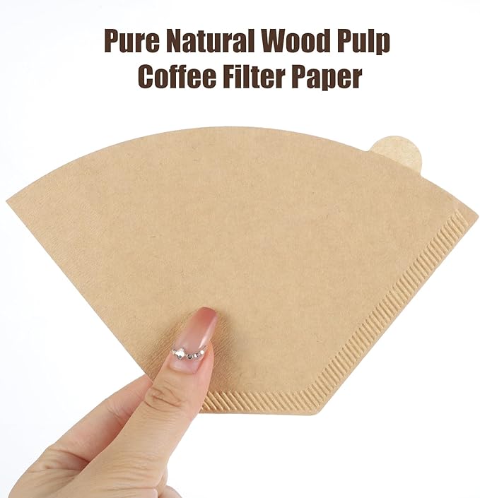 200 Count Coffee Filter #2, 2 Cone Coffee Filters Unbleached Natural 2 Cone Filters Paper Compatible with Drip and Pour Over Coffee Maker, 100-Count Per Box