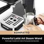 CHULUX Slim Espresso Machine with Milk Frother Steam Wand, 20 Bar Professional Italian Pump Espresso Coffee Machine for Home Cappuccino & Latte Maker, Black