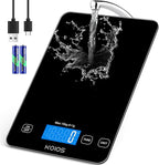 KOIOS Food Scale, 33lb/15kg Digital Kitchen Scale Weight in Grams and Ounces for Cooking Baking, 1g/0.1oz Precise Graduation, Batteries and Type-C Charging, Tare Function, LCD Display, Black