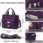 Weitars Lunch Bag for Women Work,Insulated Lunch Box Extra Large Lunch Tote Bag,Wide-Open Tote Cooler Bag With Removable Shoulder Strap with Side Pocket,Lunchbag For Picnic Hiking Beach