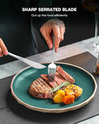 EUIRIO 60-Piece Matte Silverware Set for 12, Stainless Steel Flatware Set, Modern Brushed Thick Cutlery Set with Spoons Forks and Knives, Utensil Sets for Home Kitchen Hotel, Dishwasher Safe