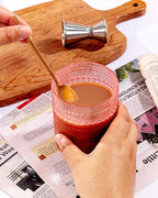 YOUBET 24PCS Plastic Drinking Glasses - 14OZ Pink Hobnail Drinkware Glasses - Vintage Glassware Textured Beaded Cups for Water, Beer, Whiskey, Juice and Various Mixed Drinks