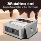 Chocolate Tempering Machine - 3.3L*2 Tanks, 18 Lbs Capacity, Temp Control 86~176℉, 1500W Stainless Steel Electric Food Warmer for Chocolate/Milk/Cream Melting
