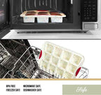 Trudeau Brownie Pan – White Confetti/Fuchsia, 12 Cavity Nonstick Bakeware for Brownies, Mini Cakes, Muffins, Dessert Bars, Easy Release, Dishwasher Safe