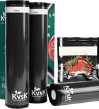 Black Clear Vacuum Seal Rolls Bags - 11" x 16.4 ' 3 Pack, 3.6mil+10mil Thickened Commercial Grade Roll For Food Storage, BPA Free & Prevent Freezer Burns