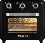 Panana Air Fryer + Convection Toaster Oven, 6-in-1 Air Fryer Toaster Oven Combo 1400W, 21QT Airfryer Convection Oven Countertop, Bake, Roast, Reheat, Broil, Dehydrate, (Black)